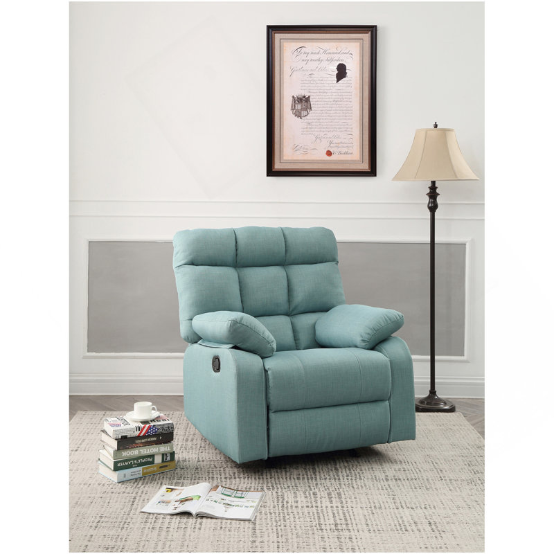 Élégant fauteuil inclinable rembourré bleu sarcelle, Sarcelle