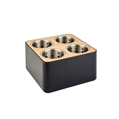 Stainless Steel Square Utensil Crock