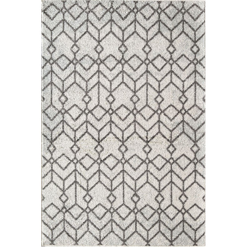 Ildiko Knox Tribal Candle White Area Rug, Rectangle 2'6" x 4'