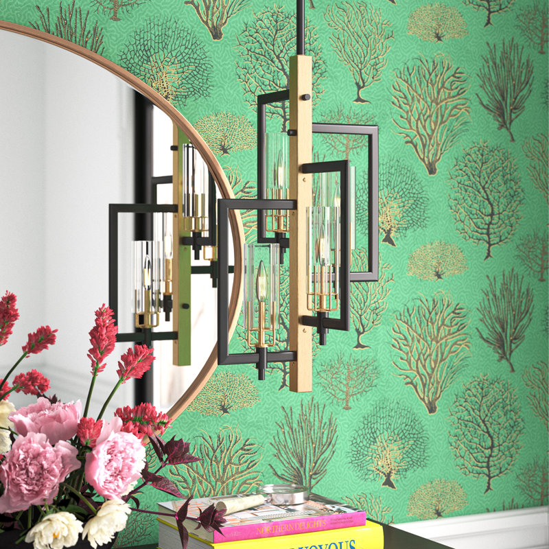 Etta Avenue™ Vivaan 4-Light Metal Sputnik Modern Linear Chandelier 
