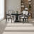 Retro 5-piece Dining Set Extendable Round Table and 4 Chairs for Kitchen Dining Room-451440466