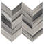 2 po. x 5 po Carreau de mosaïque en verre à chevrons striés-107179532