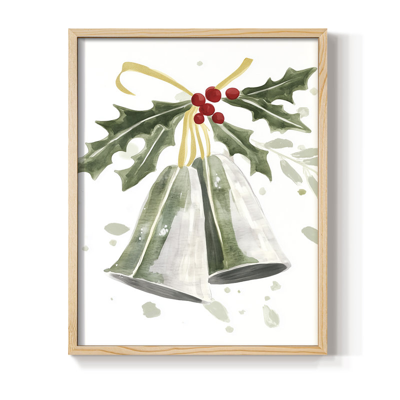 «Christmas Holiday Art», reproduction encadrée cmxxvii - bois massif, H 21 po x l 17 po, Naturel