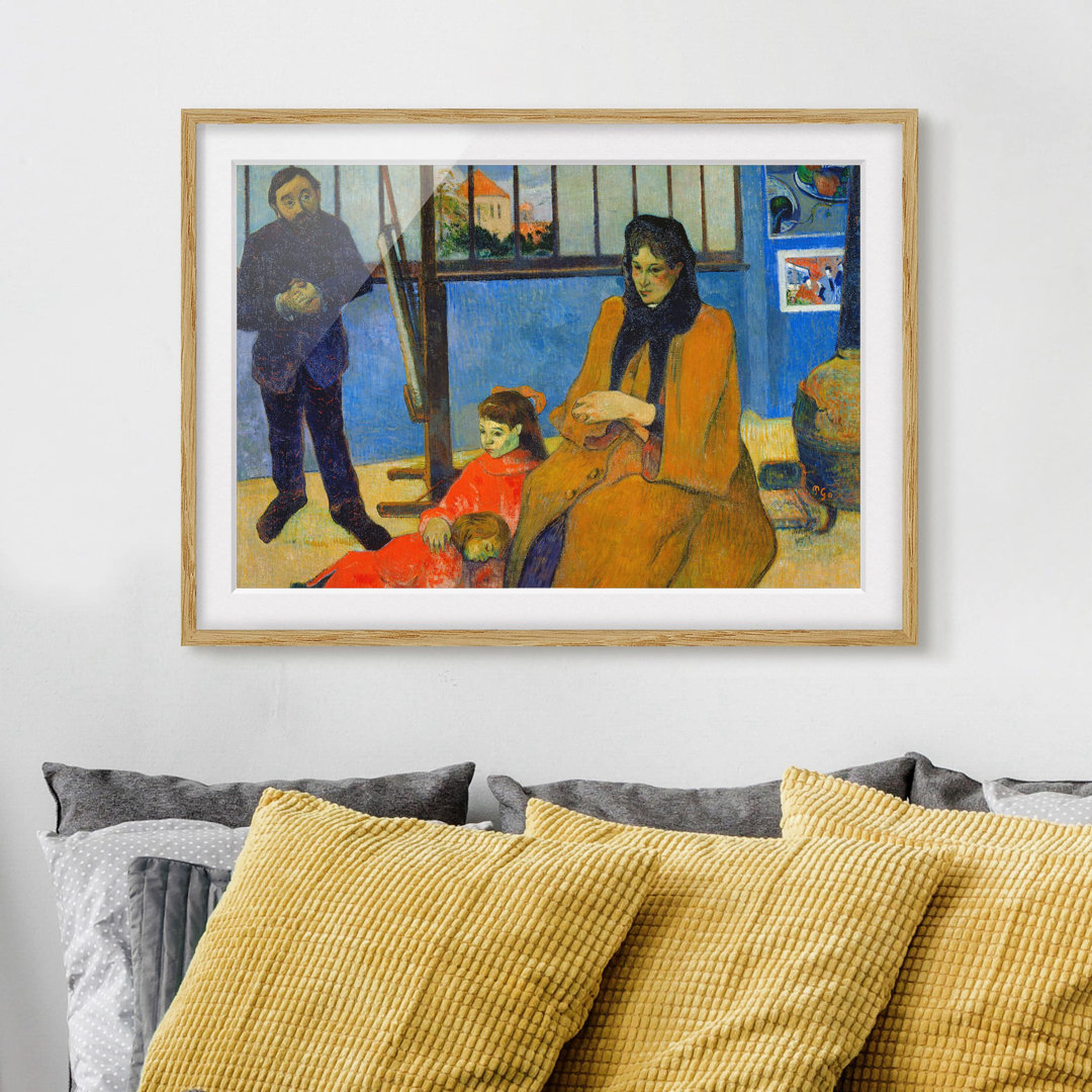 Gerahmtes Poster Die Familie Schuffenecker von Paul Gauguin