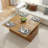 48.82'' Lifting Top Rectangular Fluted Coffee Table