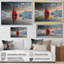 Voilier rouge arctique - impression sur toile-1762051204-1762051207