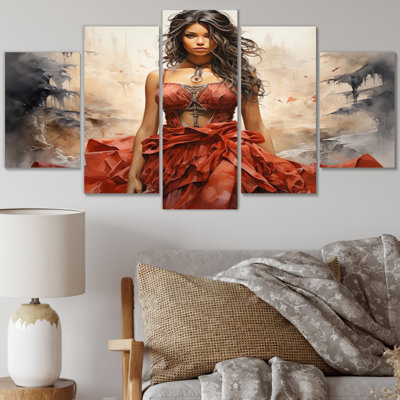 Fashion 1860S Resilient Portrait - ensemble d'art mural en métal Fashion