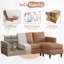Canapé rembourré 73,6 po avec repose-pieds Roshod-531908649