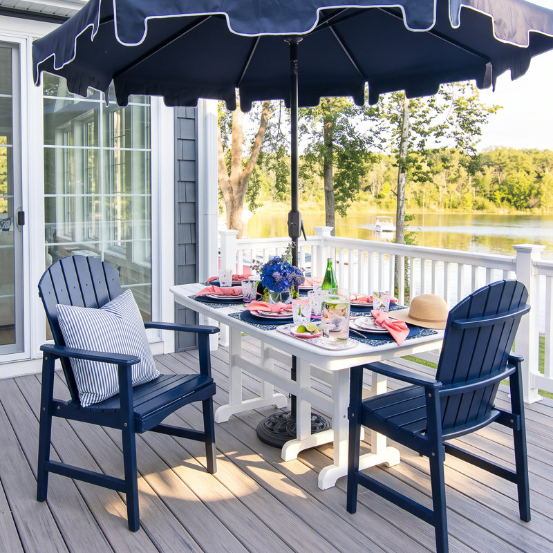 Chaise de patio Rosalyn, Bleu marine