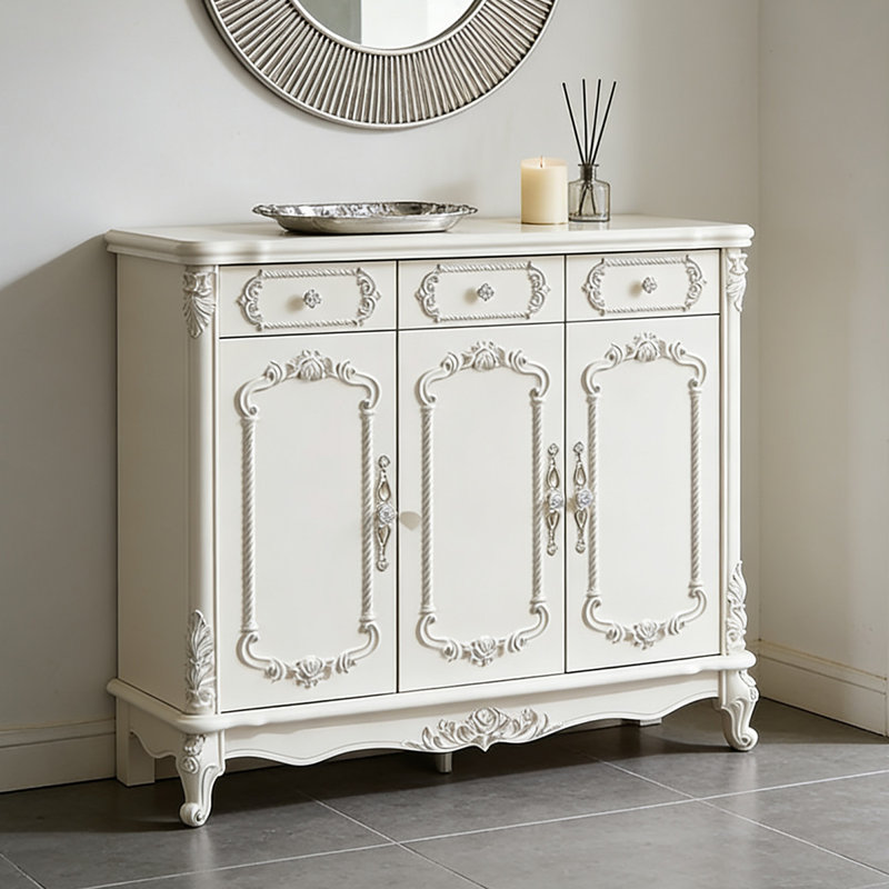 Banc de rangement blanc en bois manufacturé