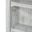 Vitrine 2 portes en verre gris avec 5 tablettes réglables - parfait pour exposer et collectionner