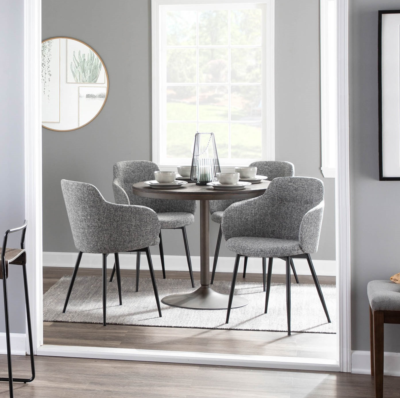 Shofner Dining Armchair, Gray