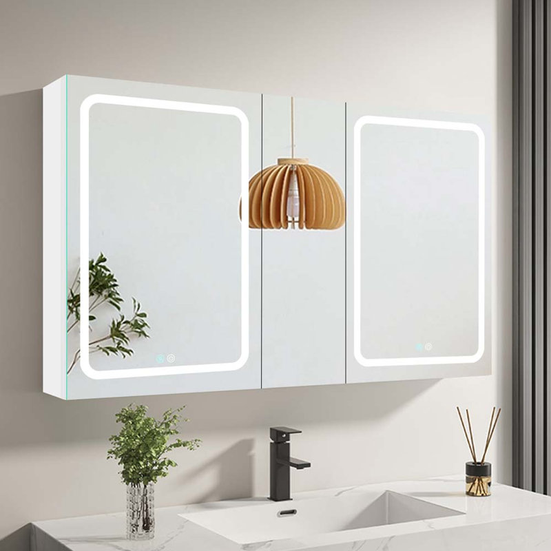 Armoire à pharmacie avec miroir 50 tablettes Mehd