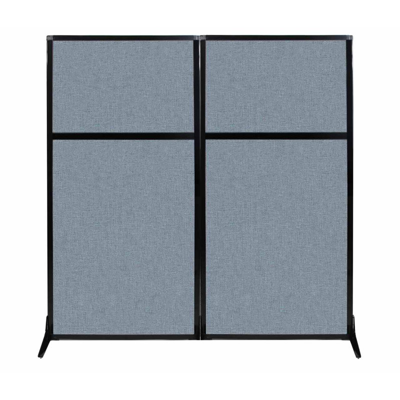 Cloison de poste de travail, Bleu poudré, 66"