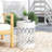 Outdoor Metal End Table -Large-967879769