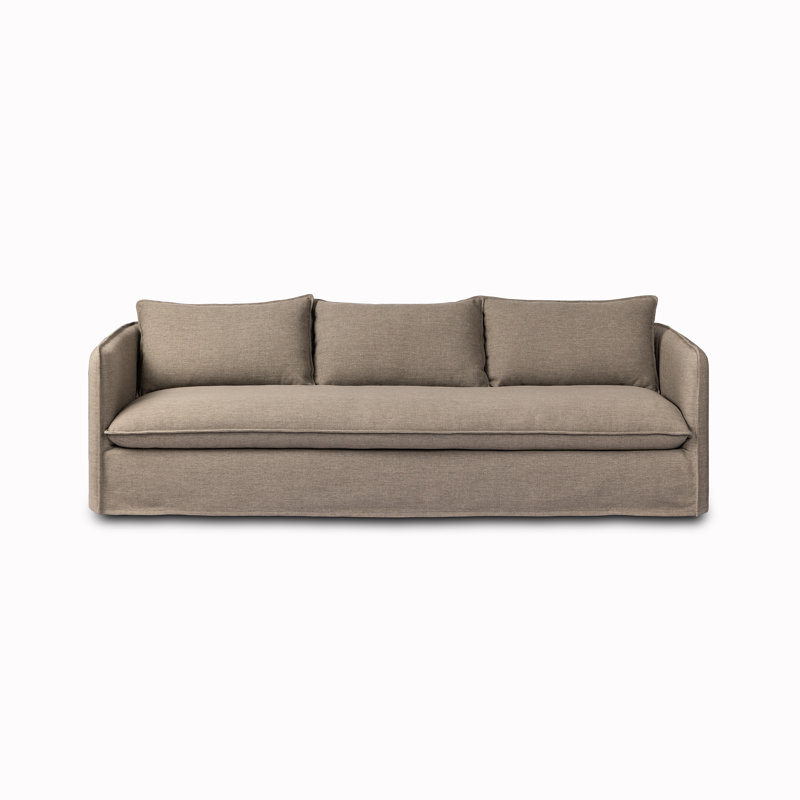 Andre 96" W Patio Sofa, Alessi Fawn