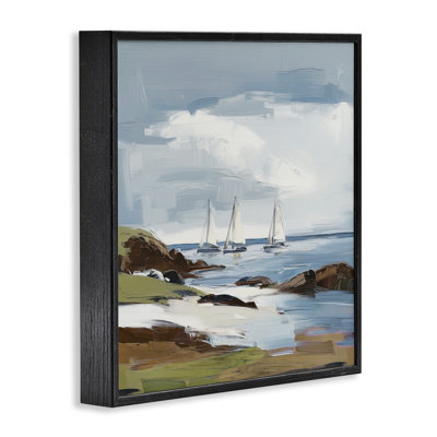 «Moody Clouds Over Sail Sailers», estampe numérique, conception d'Elara Yasna