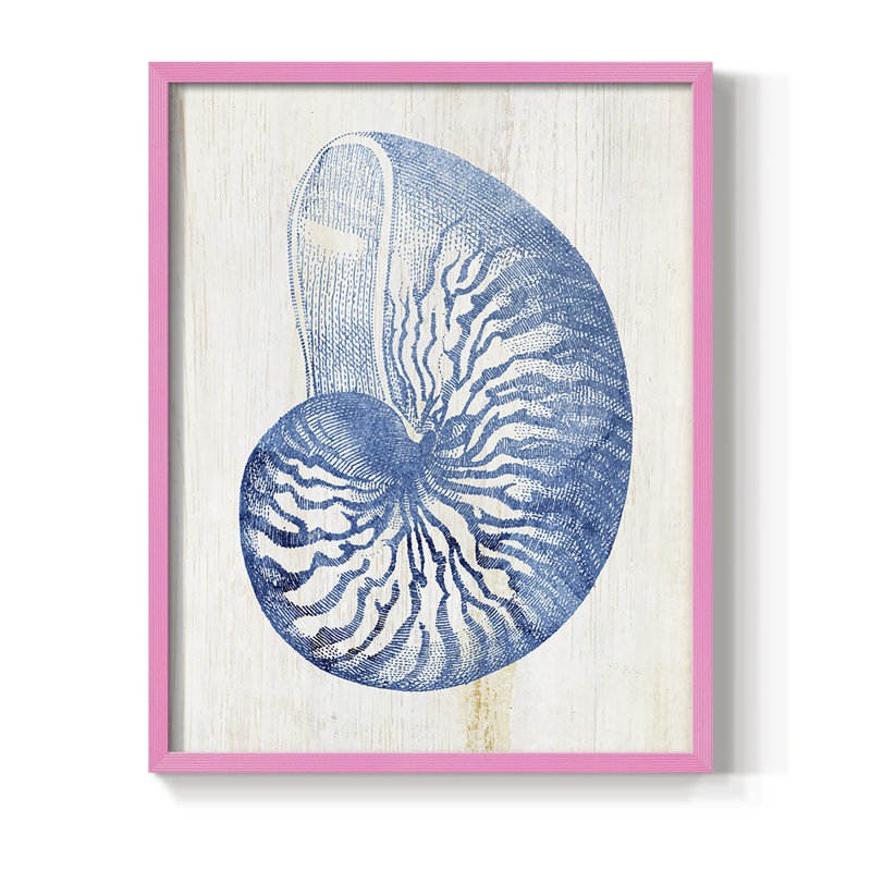 Reproduction encadrée Shell IV - bois massif, Rose, H 30 po x l 24 po