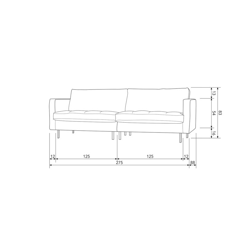 3 Seater Sofa, Green Forest