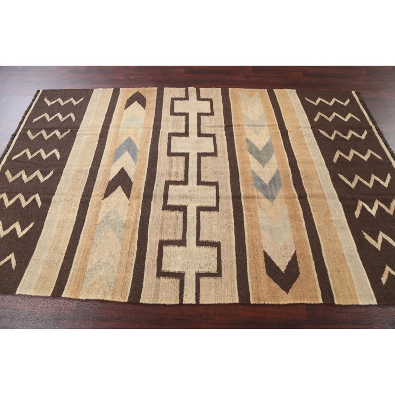 Tapis kilim à teinture naturelle 5 x 8