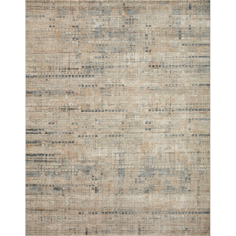 Tapis abstrait pierre / ciel Kanesha, Rectangle 2 pi x 3 pi