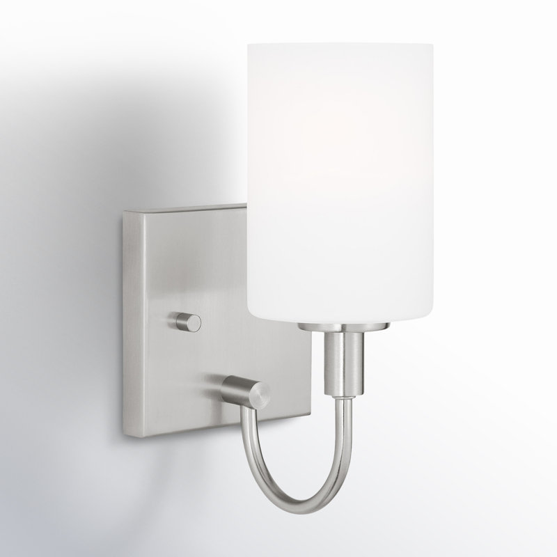 Rowley Dimmable Bath Sconce, Brushed Nickel
