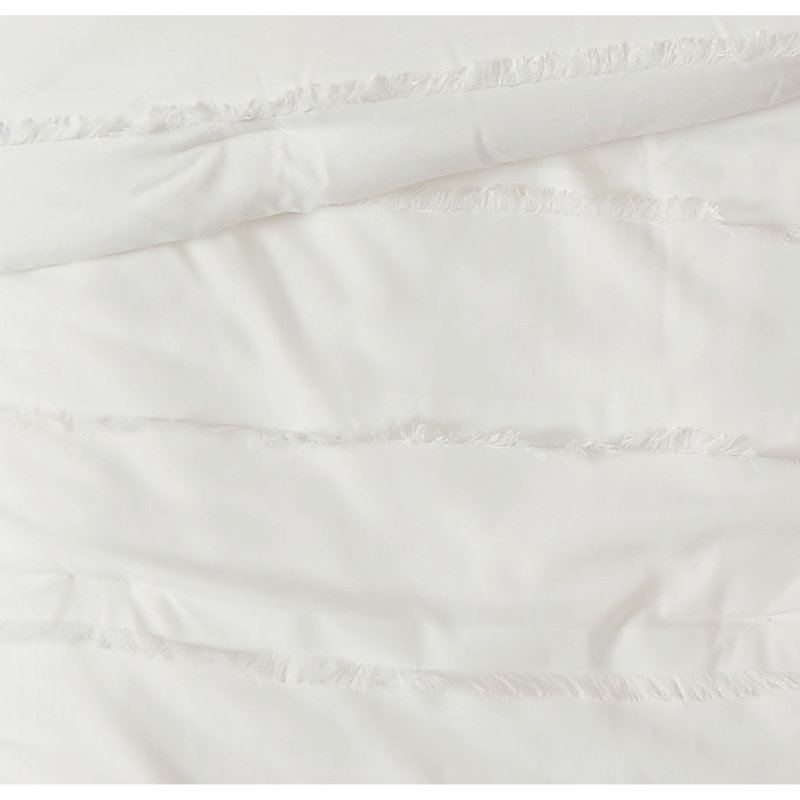 Christian Siriano Kristen Comforter Set, King Comforter + 2 Shams, Off-White