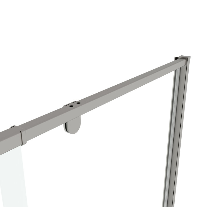 44-48 In. W X 71 In. H Pivot Swing Glass Shower Door, 1/4 In. Clear Tempered Glass, Chrome Finish, Reversible Installation | Gift Idea