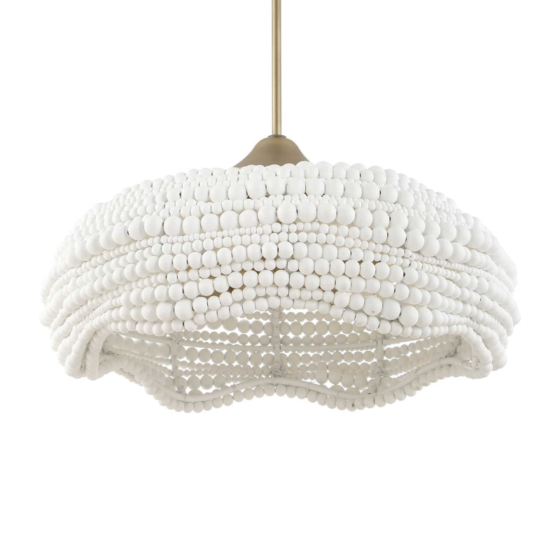 Uttermost Biddeford 5 Light White Beaded Pendant