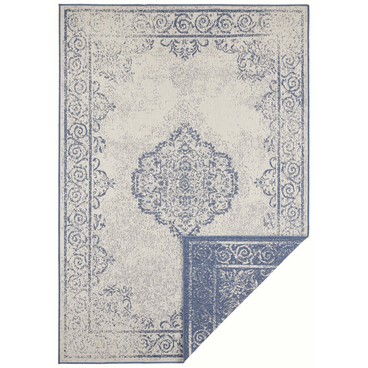 Cebu Flatweave Faded Blue Rug