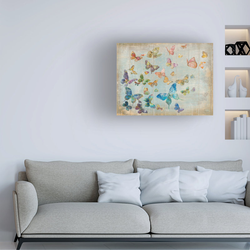 Art sur toile, papillons bolins, 14" H x 19" W