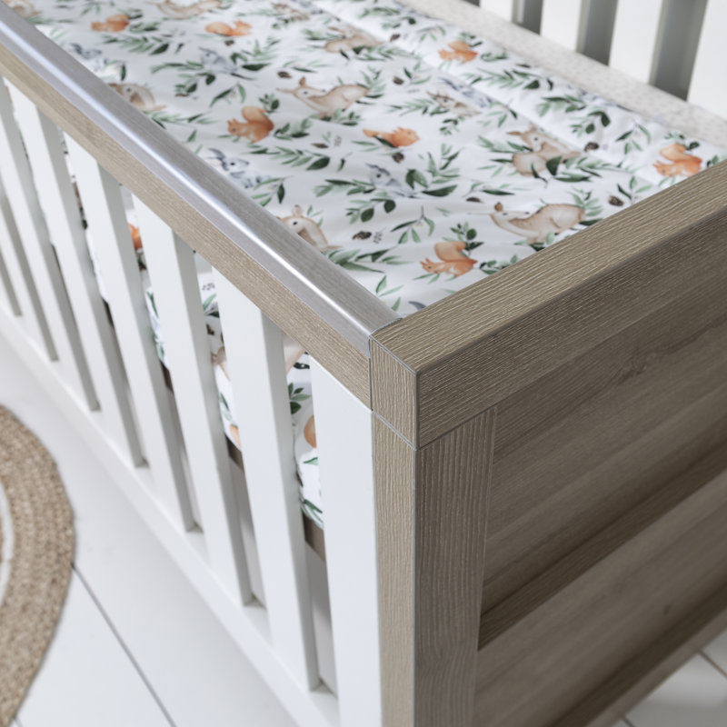 Tutti Bambini Modena 3-in-1 Cot Bed, White/Oak