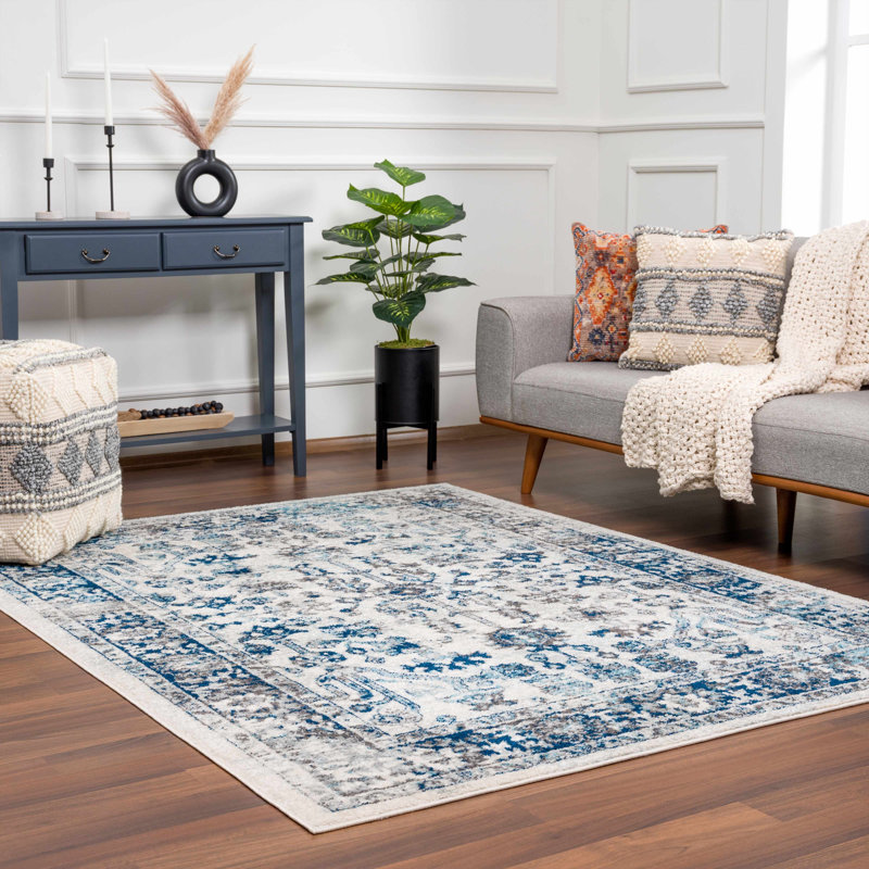 Tapis bleu Hyde, Rectangle 5 pi 3 po x 7 pi 3 po