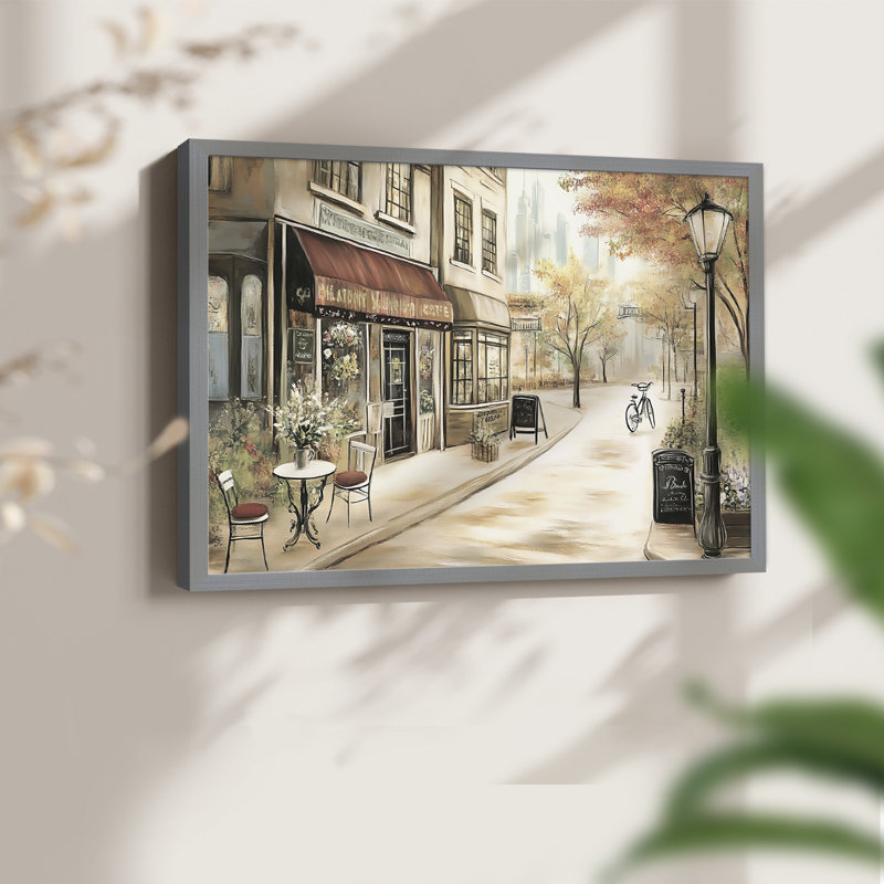 Landscape Series-XXVI -Framed Print - Restickable, 22" H x 28" W, Gray