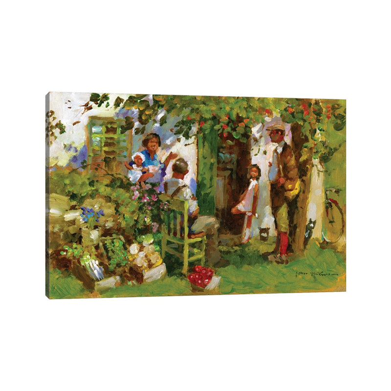 Family Gathering by John Haskins - Wrapped Canvas Painting, 20.32cm H x 30.48cm W x 1.91cm D