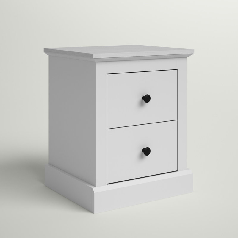 Irizarry 18'' W Particle Board / Chipboard Nightstand, Crisp White