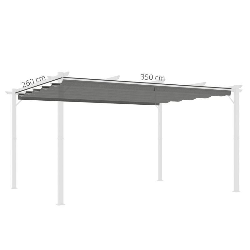 17 Stories Fabric Replacement Canopy for Pergola, Light Grey