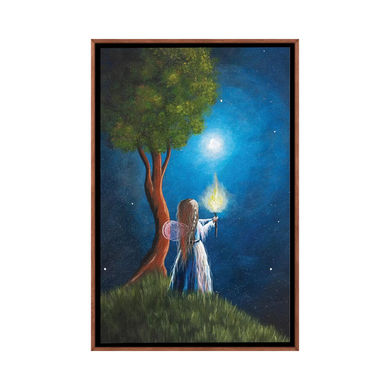 Guardian Of Light by Moonlight Art Parlour - Print on Canvas, Classic Brown Wood Framed, 66.04 cm H x 45.72 cm W