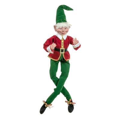 Elfe de Noël rouge à suspendre