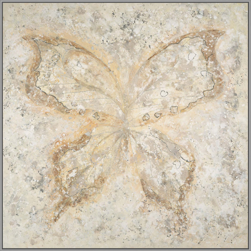 Gold Butterfly Print by H. Scott