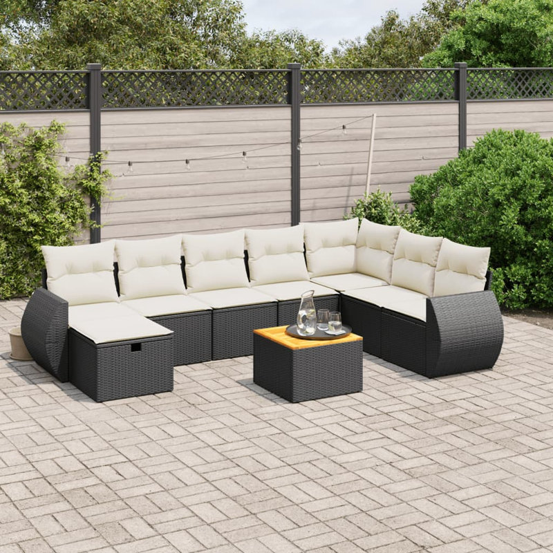 Ensemble de canapé de jardin Vidaxl PE rotin Matériaux standards résistants aux UV