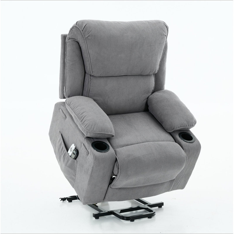 Remote-Controlled Heating And Massage Assistive Recliner For Seniors, Gray