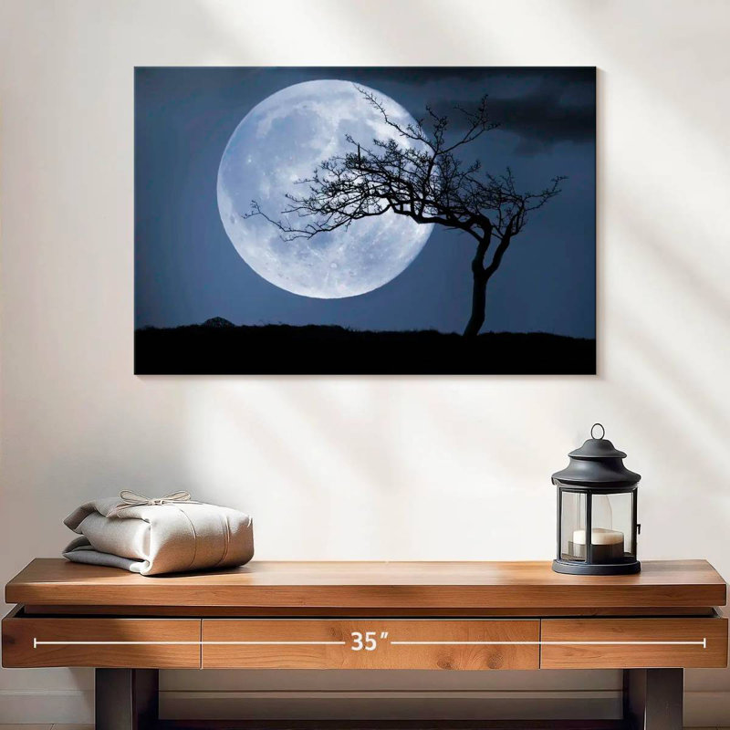 Oberle Moon And Tree, 8" H x 12" W