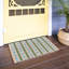 Floral Stripe Blue Classic Doormat