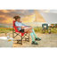 Chaise berçante portable d'extérieur - rouge, avec coussin de dossier Freestyle