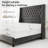 Queen Size grey Diamond Bed Frame-78894867-78894864