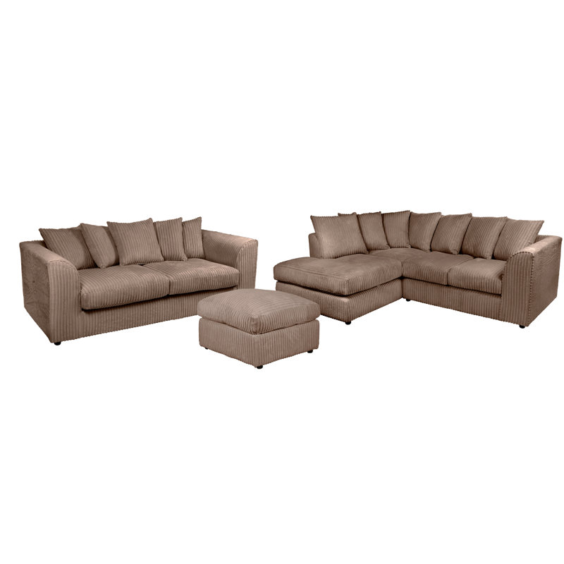 Moana 3 - Piece Living Room Set, Left Hand Facing, Coffee