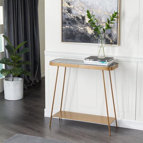 Mercer41 Acoff Glass Top Console Table & Reviews | Wayfair