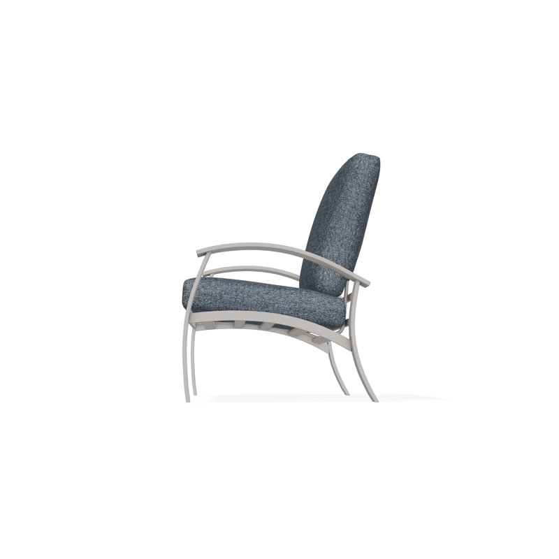 Belle Isle Outdoor Lounge Chair, Restore Indigo, Warm Gray