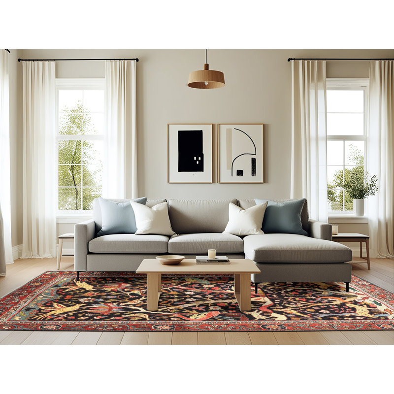 Oriental Indoor Rug, Rectangle 6' x 9'